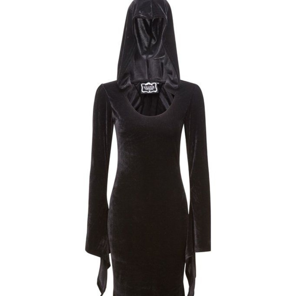 Killstar Hemlock Laced Hooded Dress